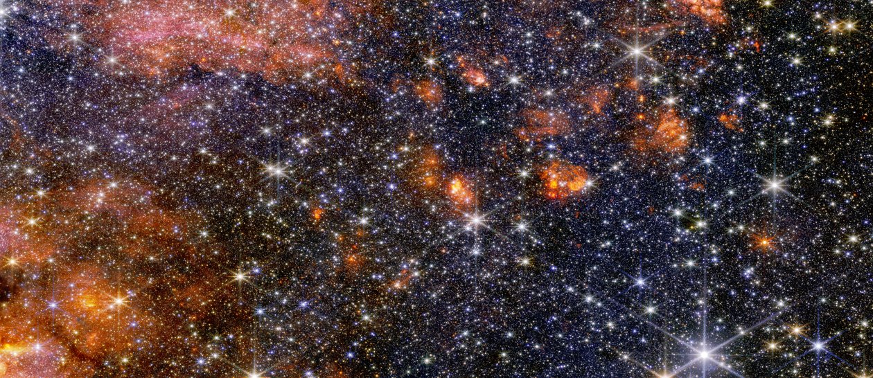 Sagittarius B2 (immagine NIRCam) da James Webb Space Telescope (NASA)