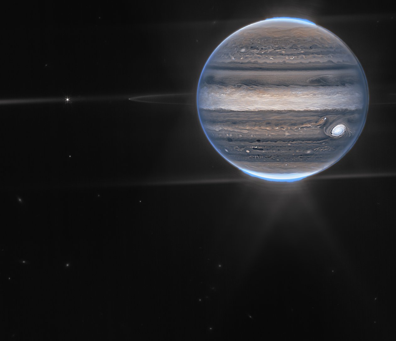 Immagini di Giove di Webb mostrano Aurore, Foschie da James Webb Space Telescope (NASA)