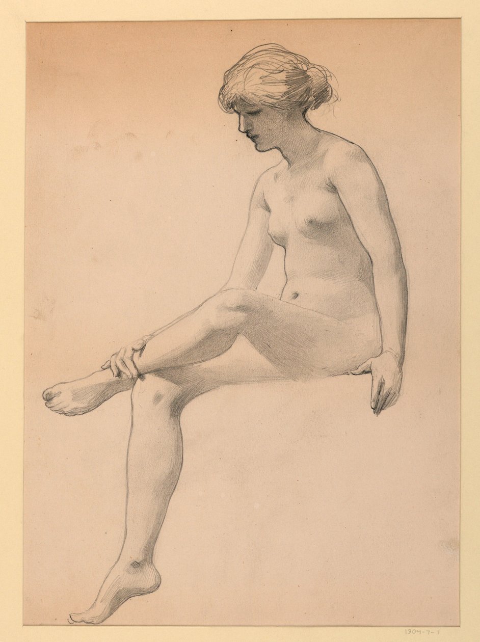 Nudo Femminile Seduto da James Wells Champney