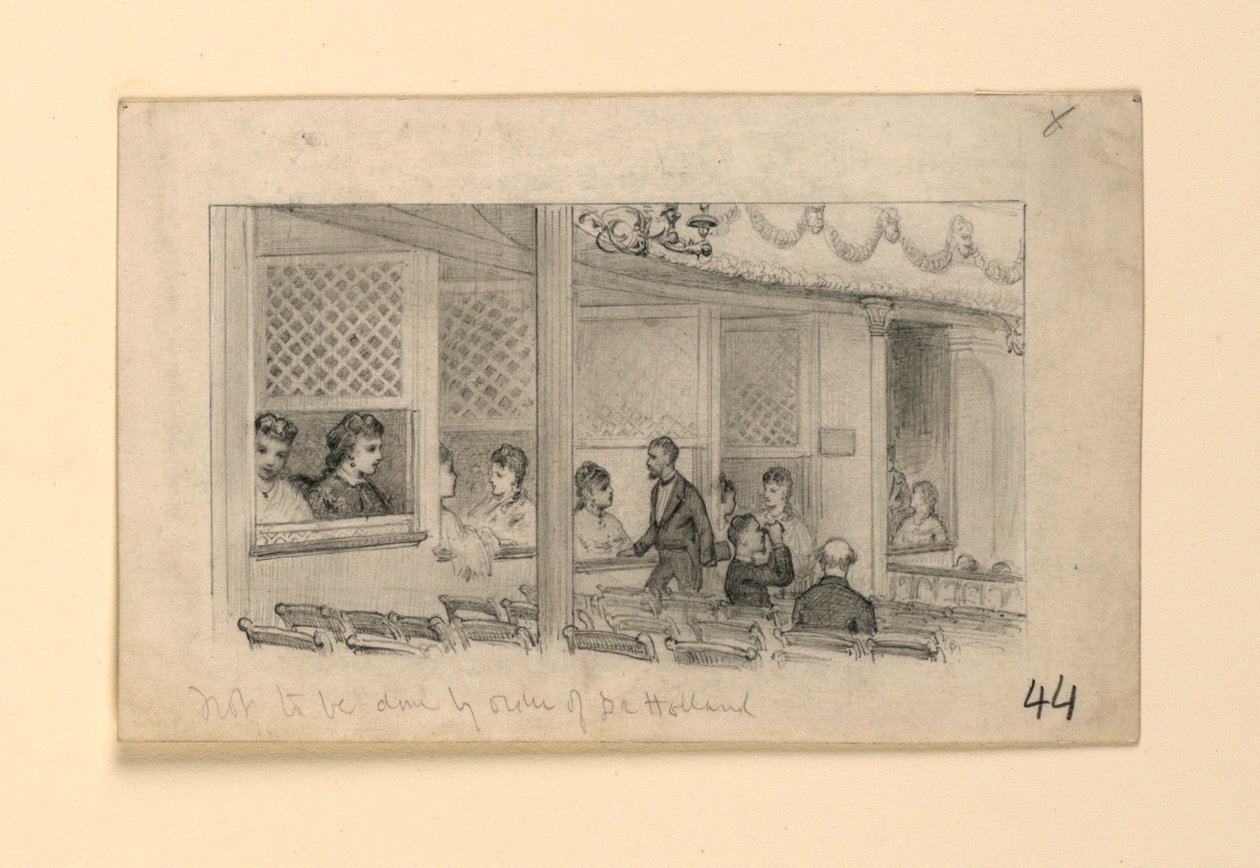 Interno del teatro da James Wells Champney