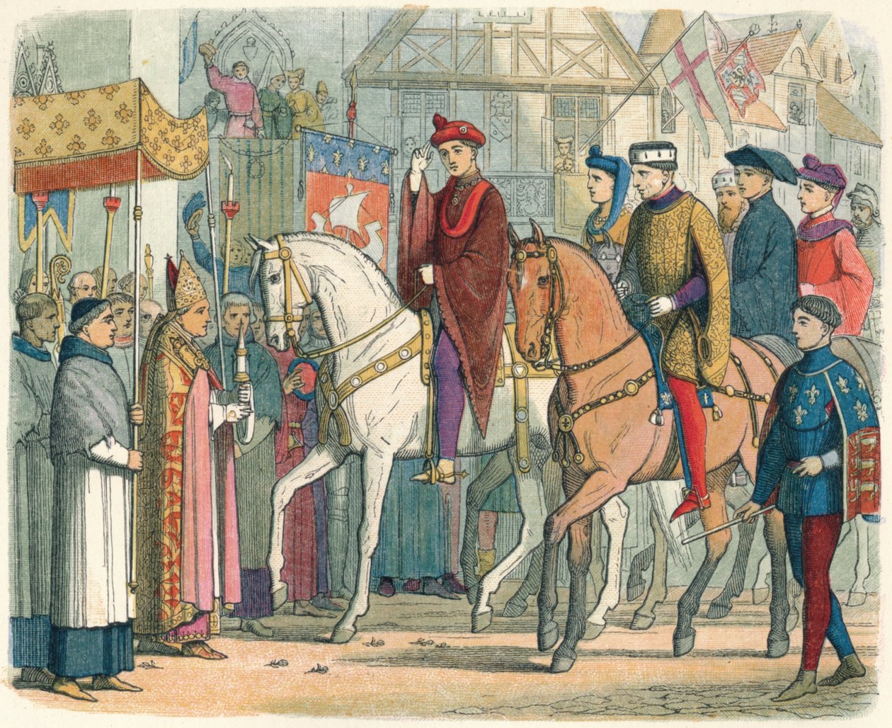 Carlo e Enrico accolti dal clero, 1420, 1864 da James William Edmund Doyle