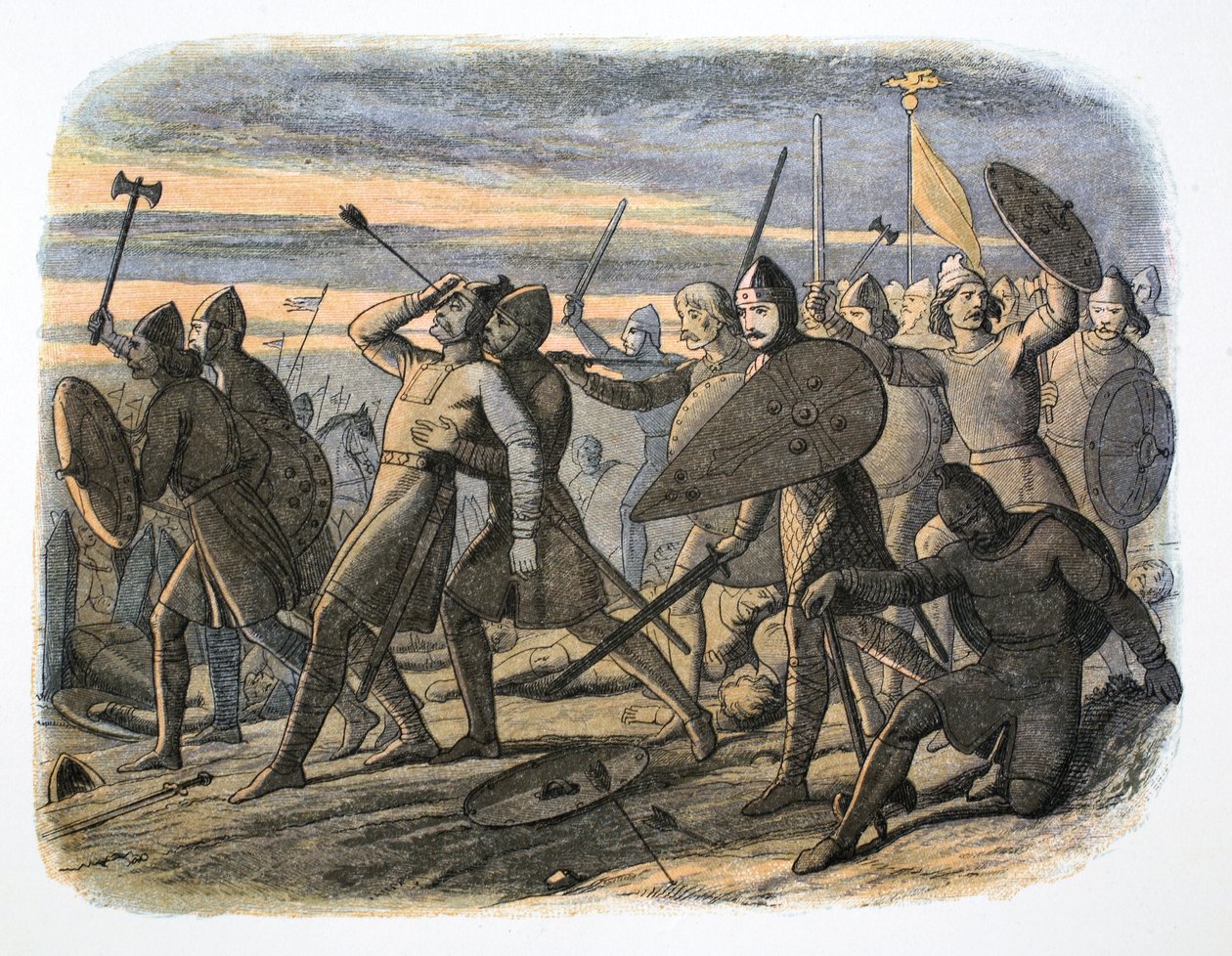 Morte del re Harold, Battaglia di Hastings, 1066 da James William Edmund Doyle