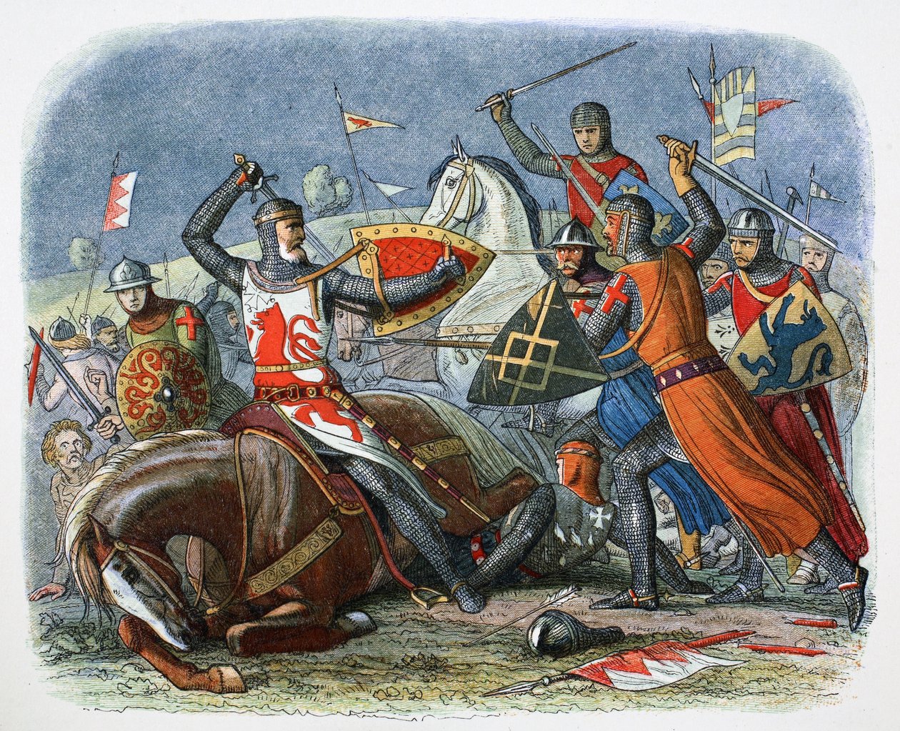 Morte di Simone di Montfort, Battaglia di Evesham, Worcestershire da James William Edmund Doyle