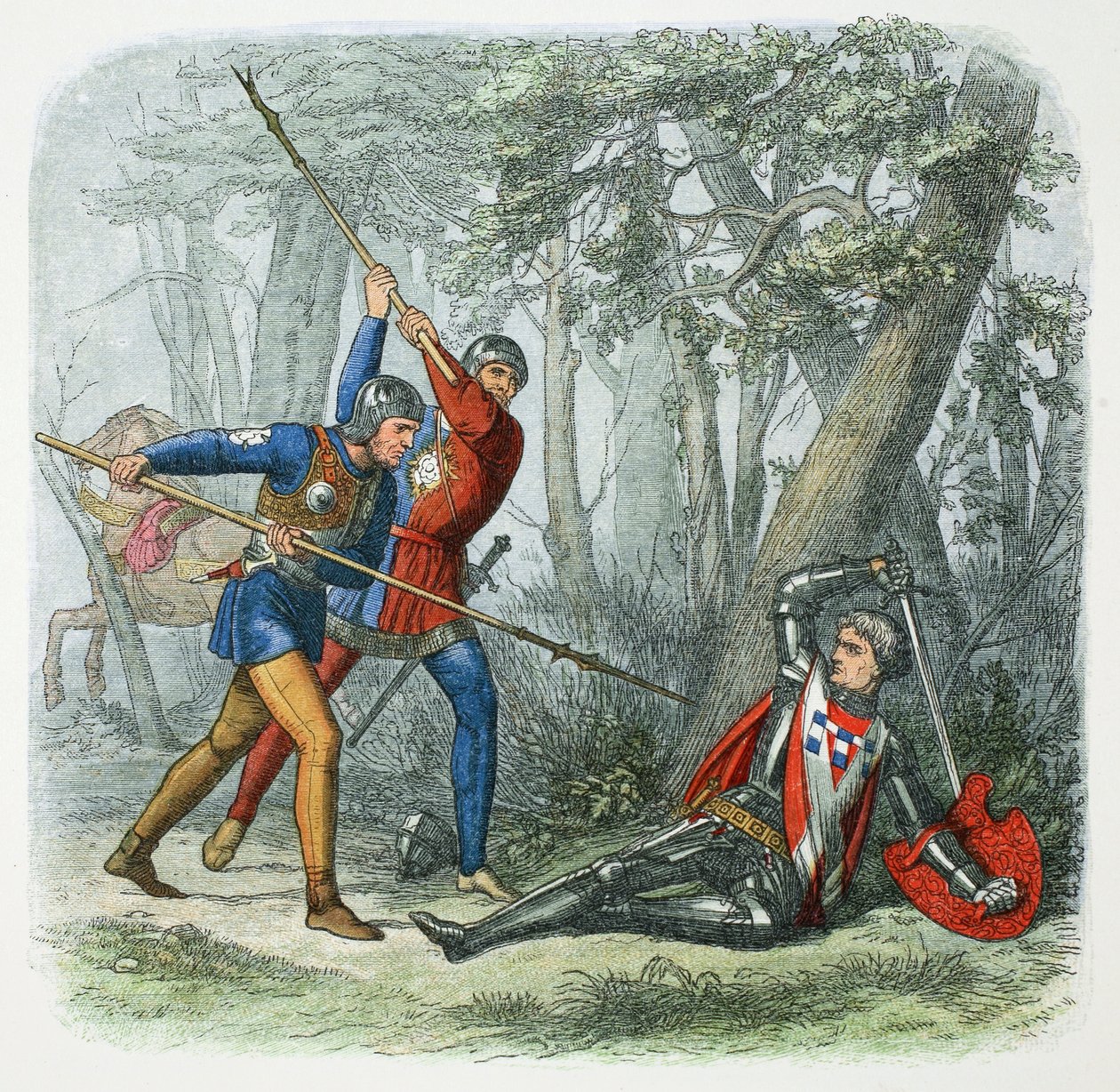 Morte di Warwick il Kingmaker, Battaglia di Barnet, 1471, 1864 da James William Edmund Doyle