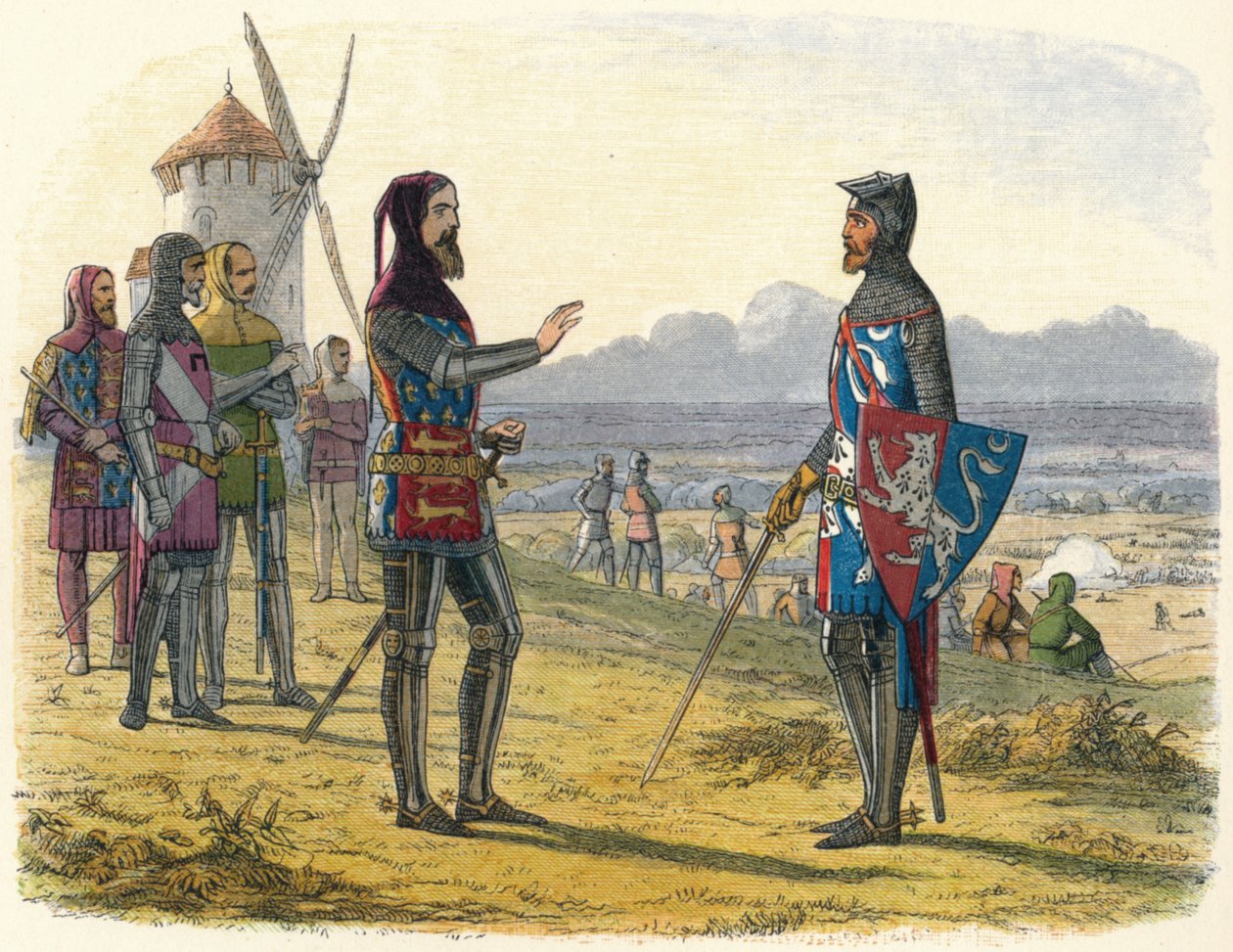 Edoardo rifiuta soccorso a suo figlio a Crecy, 1346 1864 da James William Edmund Doyle