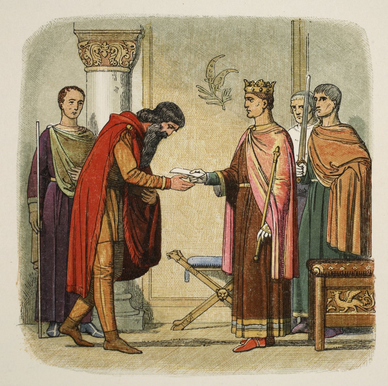 Enrico autorizza Dermod a raccogliere forze, 1170, da Una cronaca d