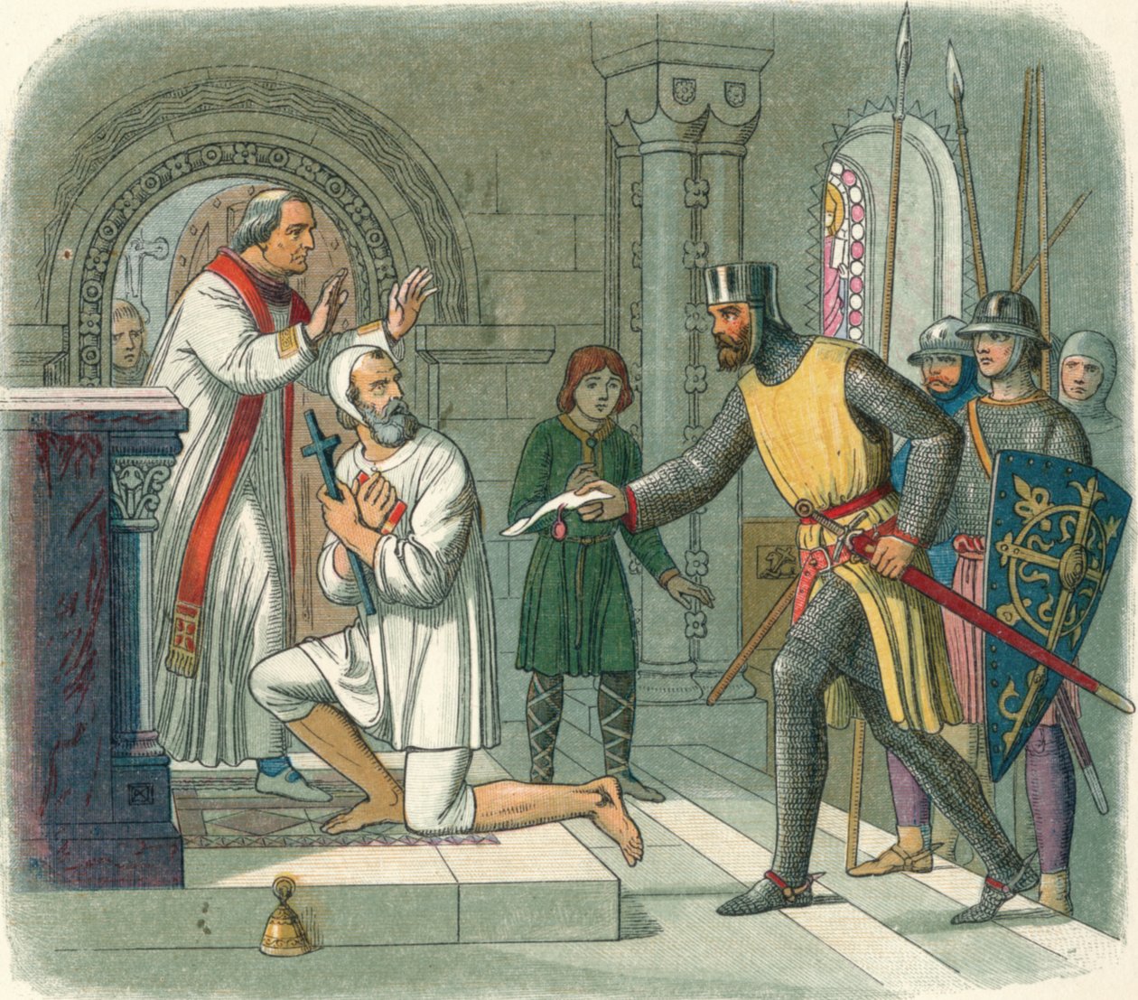 Hubert preso dal santuario di Boisars, 1232 da James William Edmund Doyle