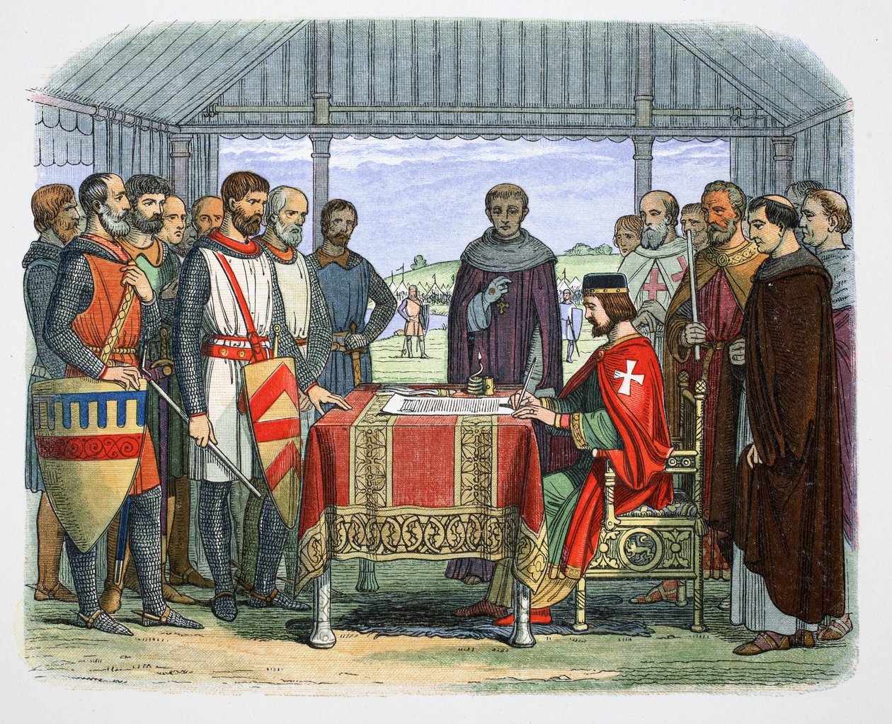 Re Giovanni firma la Grande Carta, Runnymede, Surrey da James William Edmund Doyle