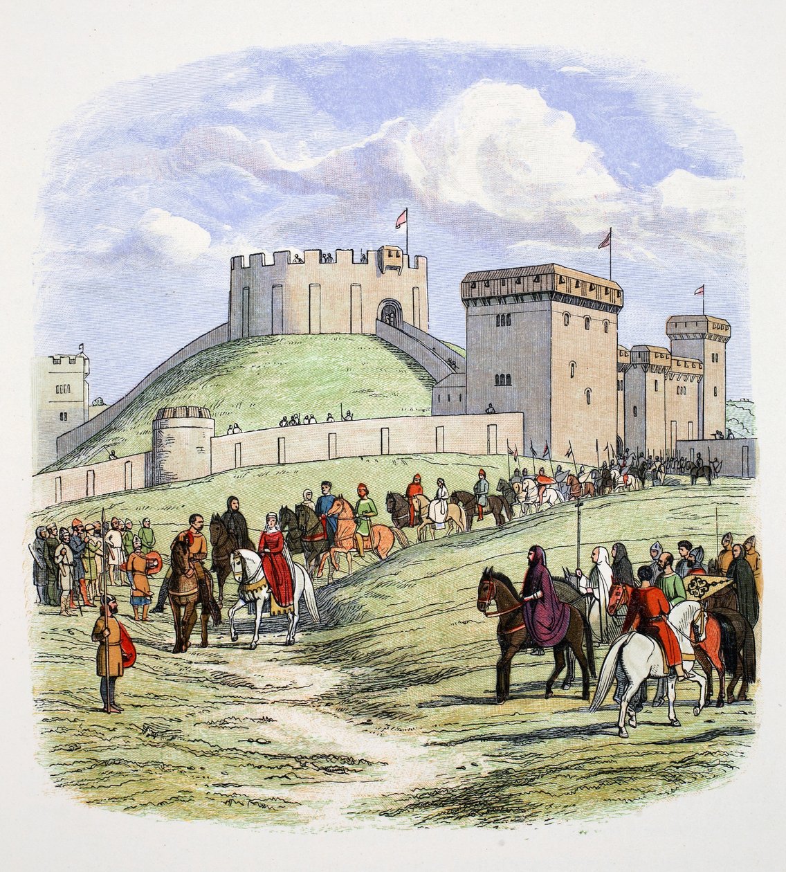 Matilda è autorizzata a ritirarsi da Arundel, Sussex, 1139, 1864 da James William Edmund Doyle