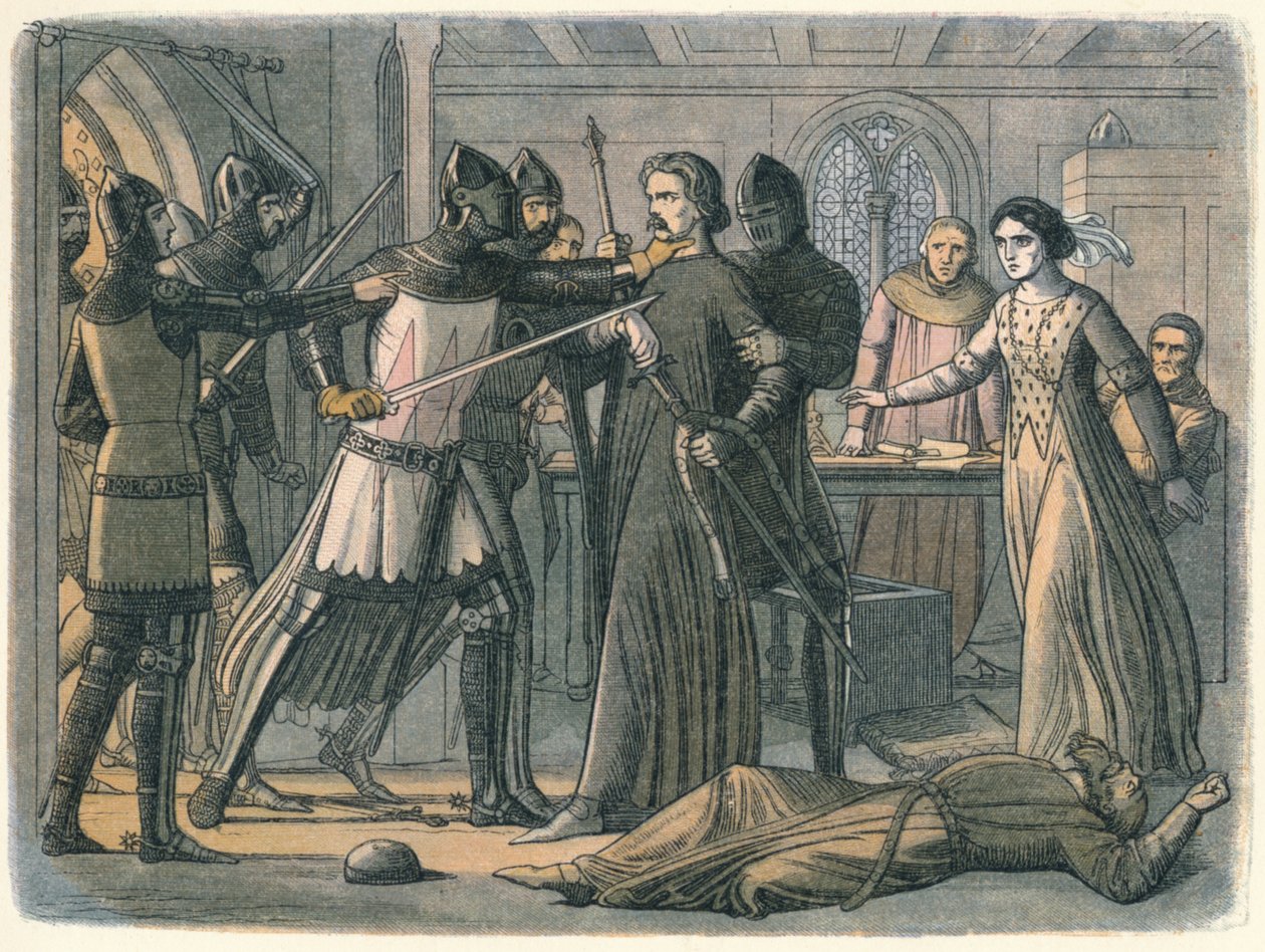 Mortimer catturato dal re, 1325 1864 da James William Edmund Doyle
