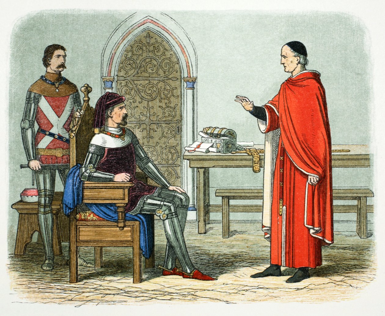 Sir William Gascoigne rifiuta di condannare un prelato o un pari, 1405 1864 da James William Edmund Doyle