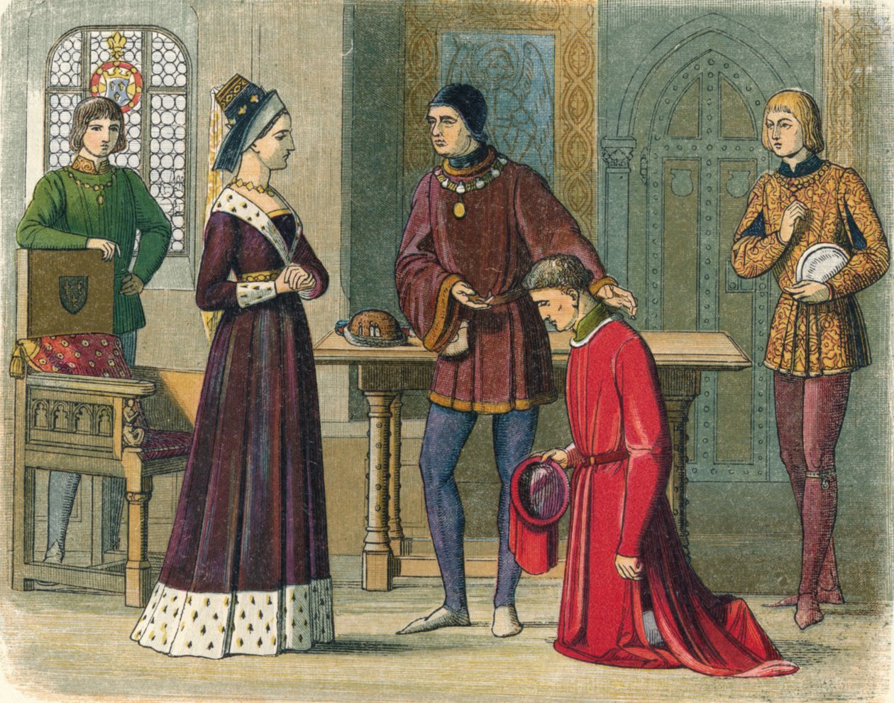 Il Conte di Warwick si sottomette alla Regina Margherita, 1470, 1864 da James William Edmund Doyle