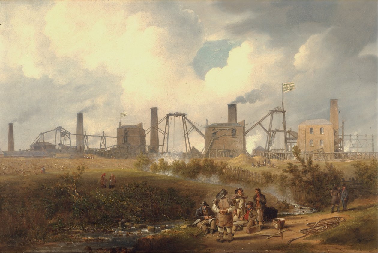 Una veduta della Murton Colliery vicino a Seaham, nella contea di Durham da James Wilson Carmichael