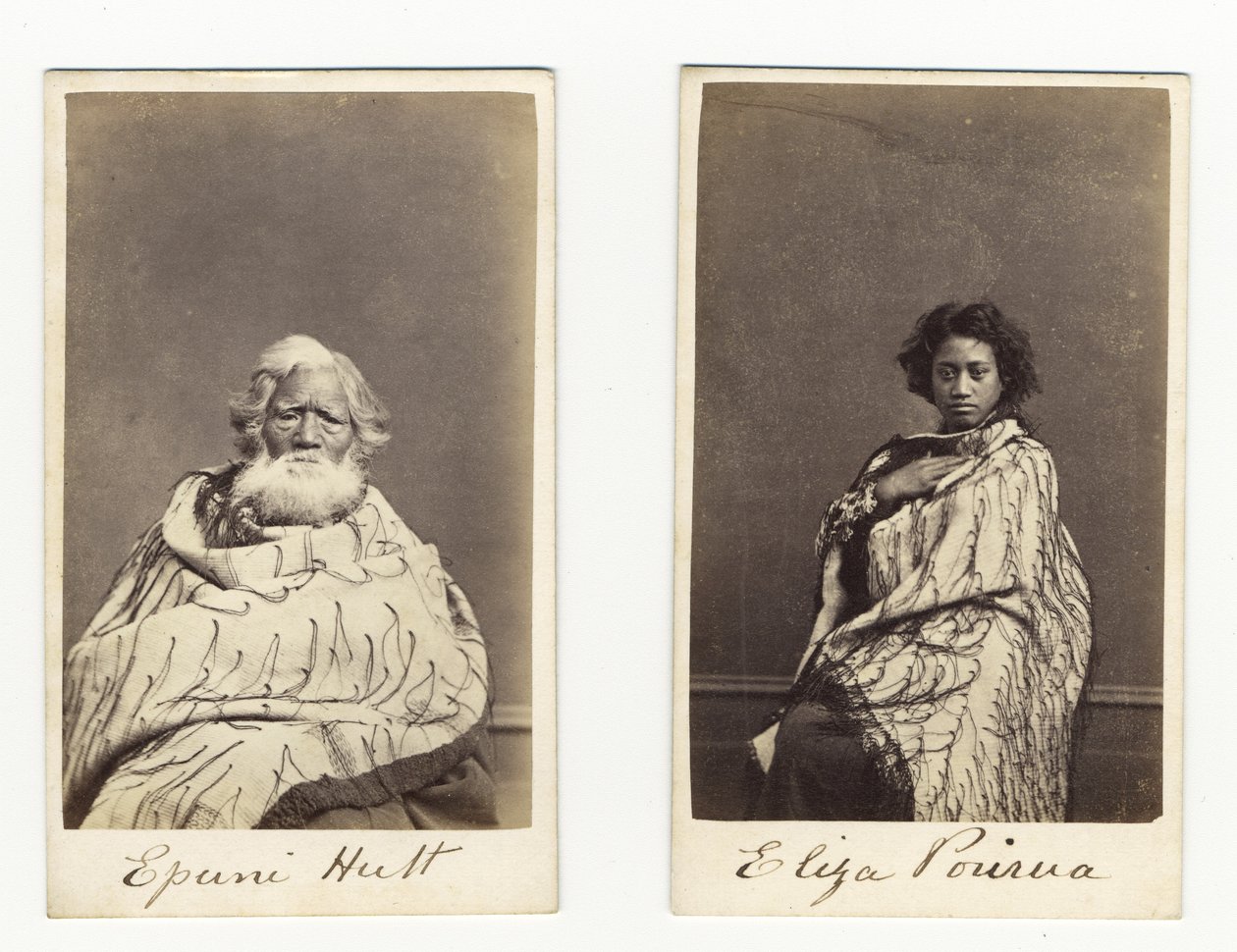 Epuni Hutt ed Eliza Porirua, c.1865 da James Wrigglesworth