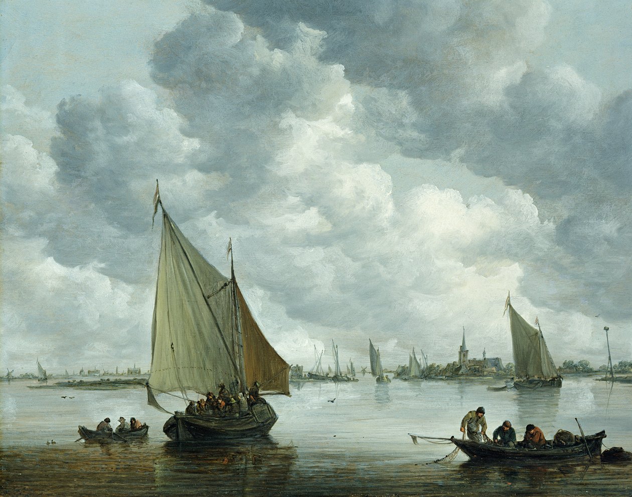Barca da pesca in un estuario, 1655 da Jan Josephsz van Goyen