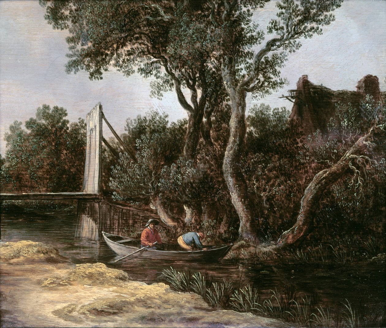 Paesaggio con ponte da Jan Josephsz van Goyen