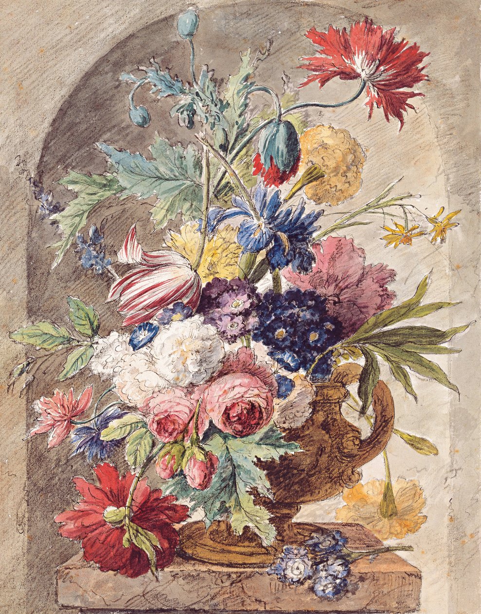 Natura morta floreale, c. 1734 da Jan van Huysum