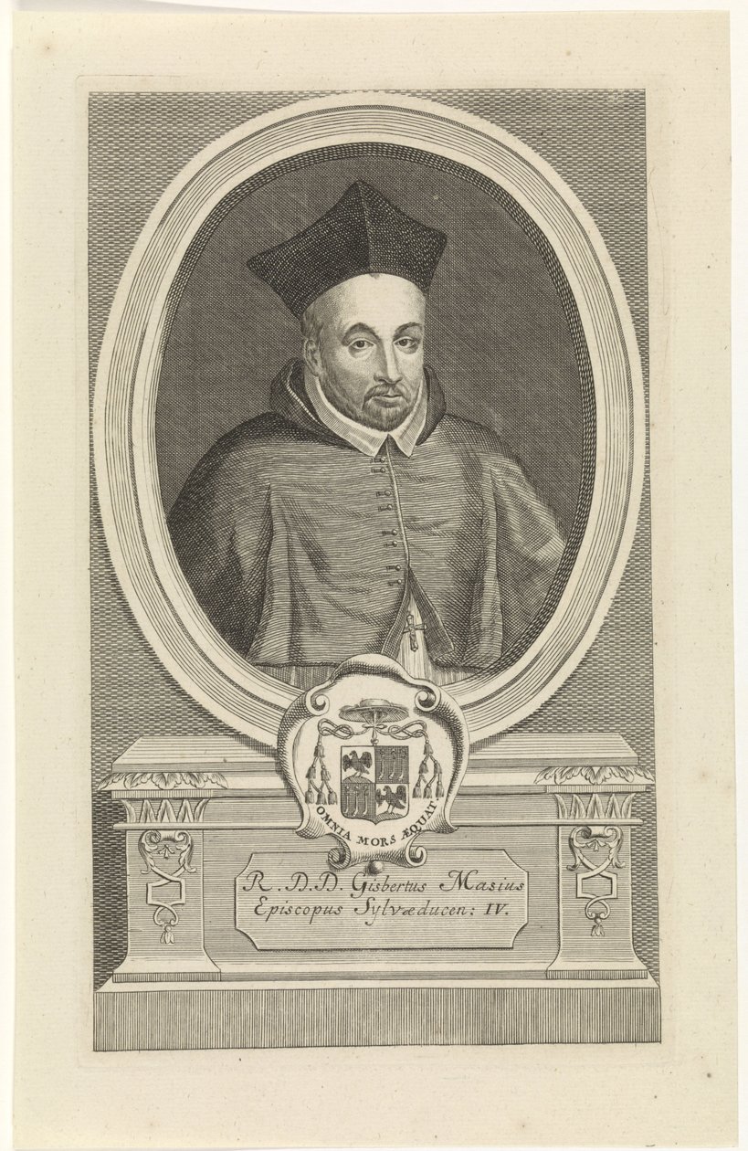Ritratto inciso di Ghisbertus Masius, 4° vescovo di 