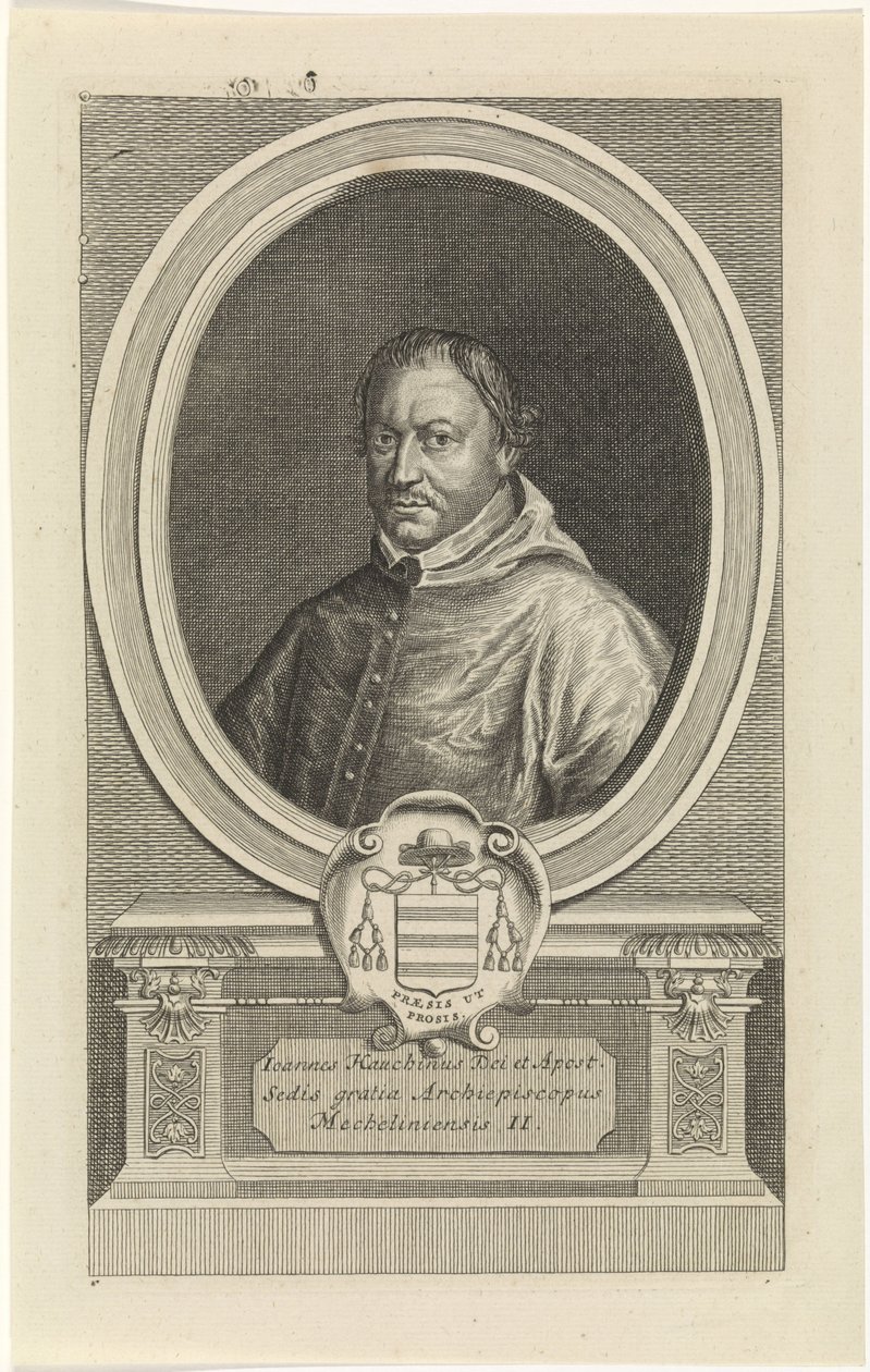 Ritratto di Joannes Hauchin inciso da Jan Baptist Jongelinck da Jan Baptist Jongelinck