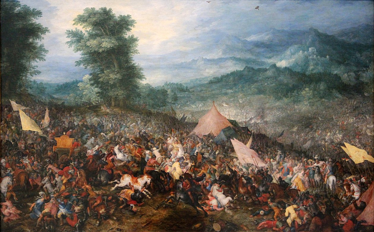 La battaglia di Gaugamela del 1 ottobre 1602 da Jan the Elder Brueghel