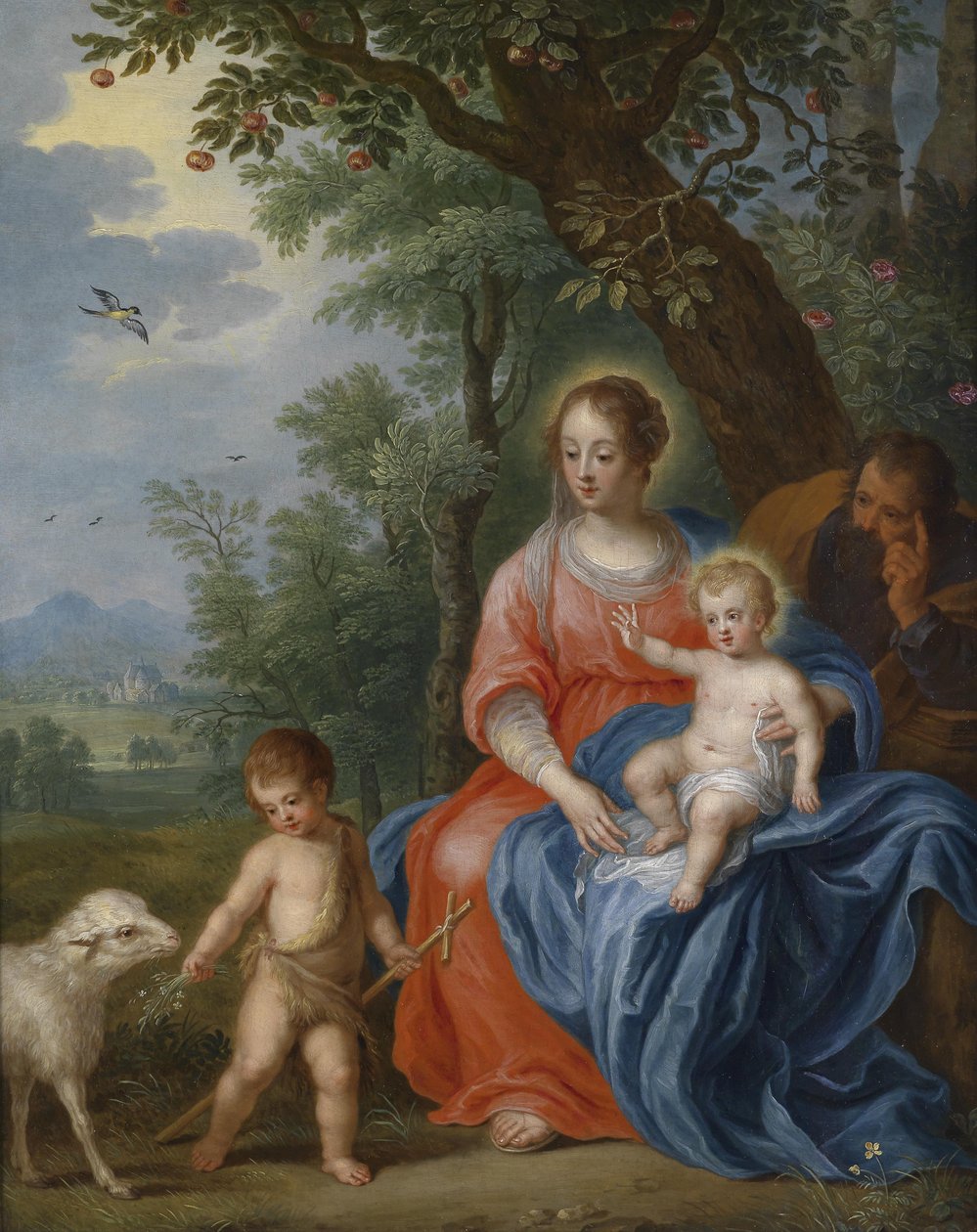 La Sacra Famiglia con il bambino Giovanni e l