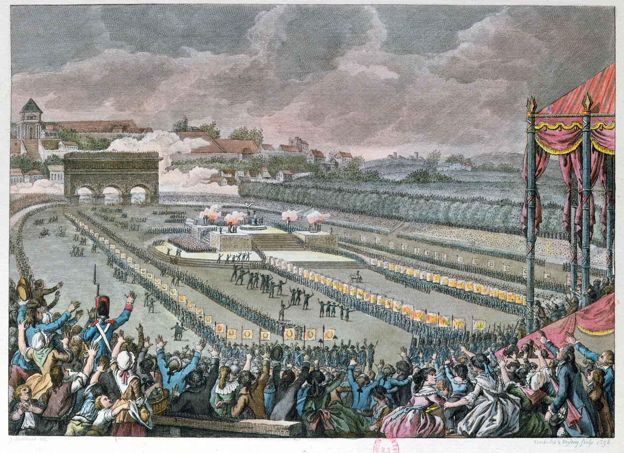 Festa della Federazione, 14 luglio 1790, al Campo di Marte, 1798 da Jan Bulthuis