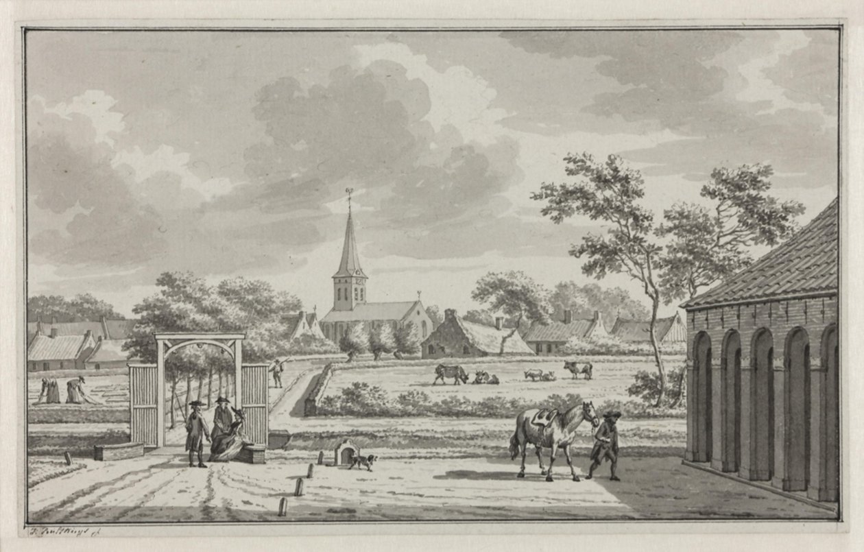 Il villaggio di Ulrum visto dalla borgata Asinga da Jan Bulthuis