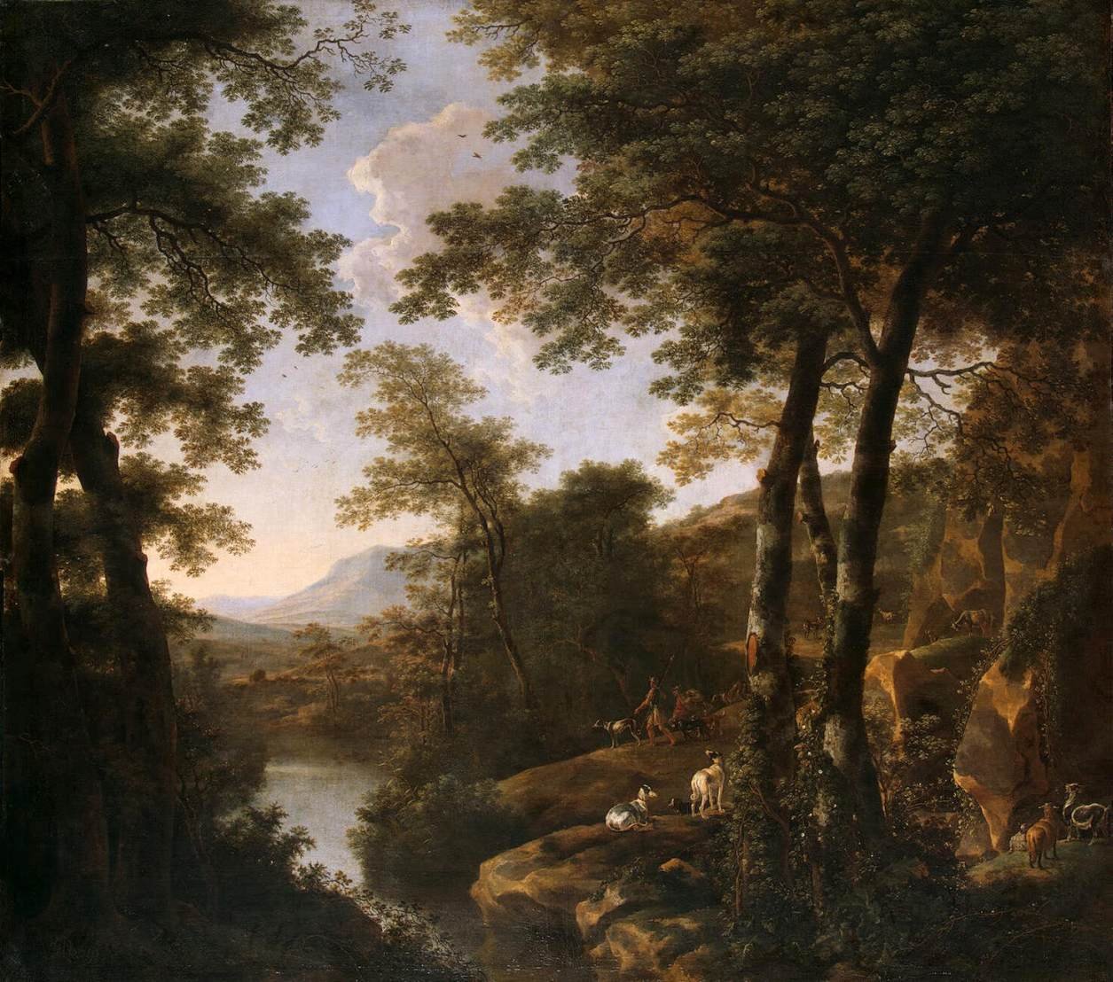 Paesaggio italiano con guerrieri romani da Jan Dirksz Both