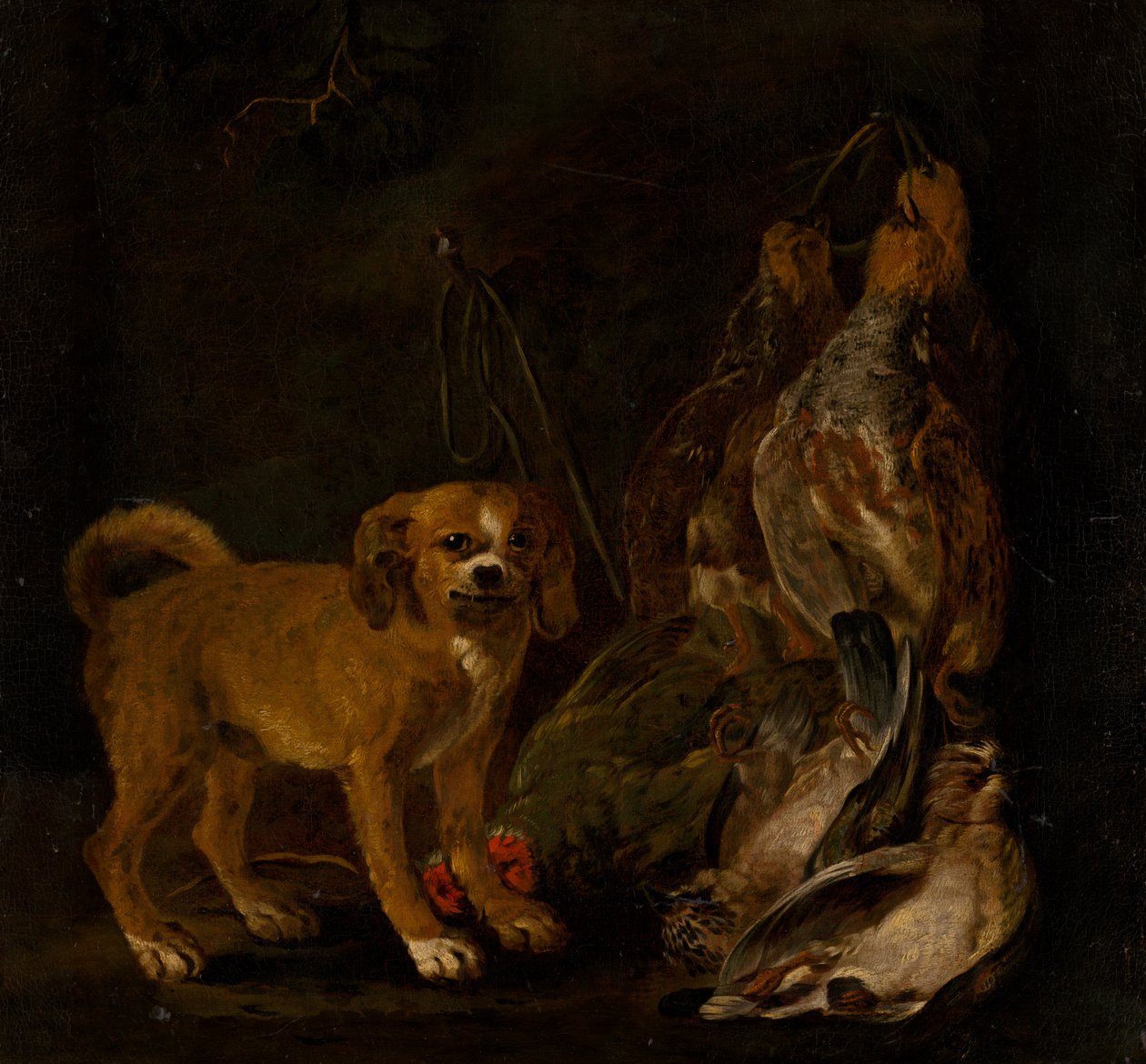 Natura morta di caccia con cane da Jan Fyt