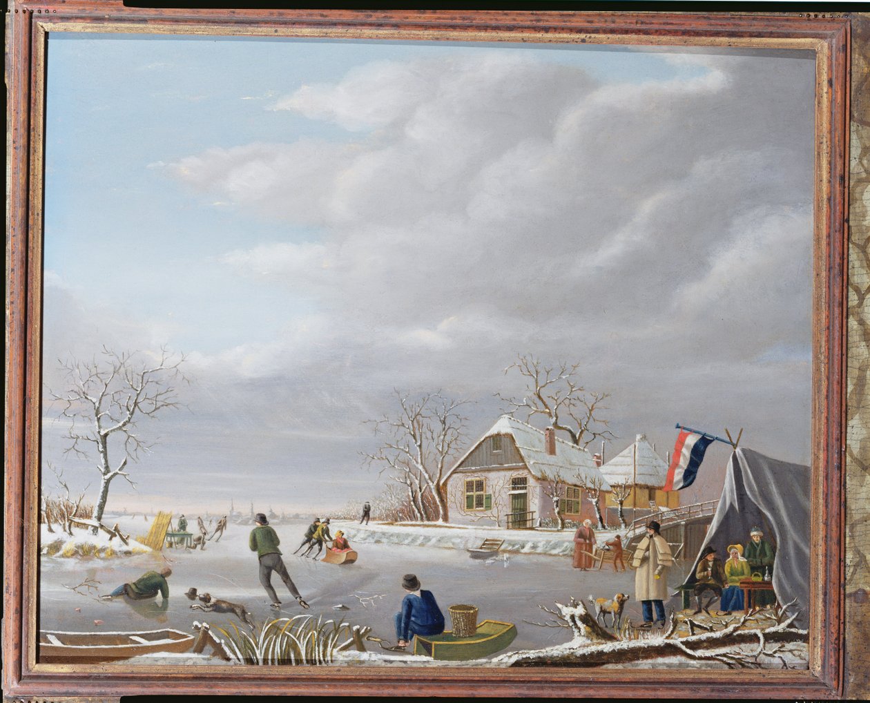 Pattinatori in un paesaggio invernale da Jan Gerardus Casteelen