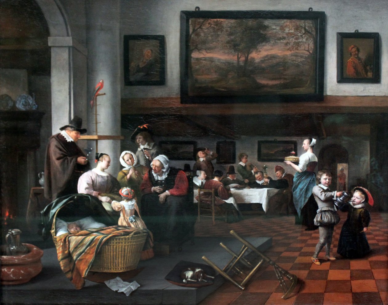 Il battesimo del bambino da Jan Havickszoon Steen