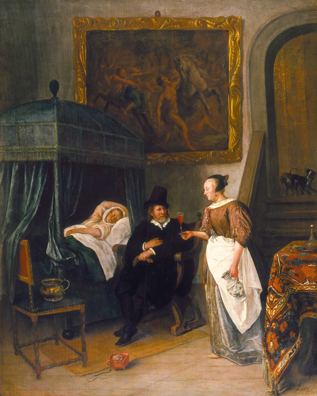 La visita del dottore da Jan Havickszoon Steen