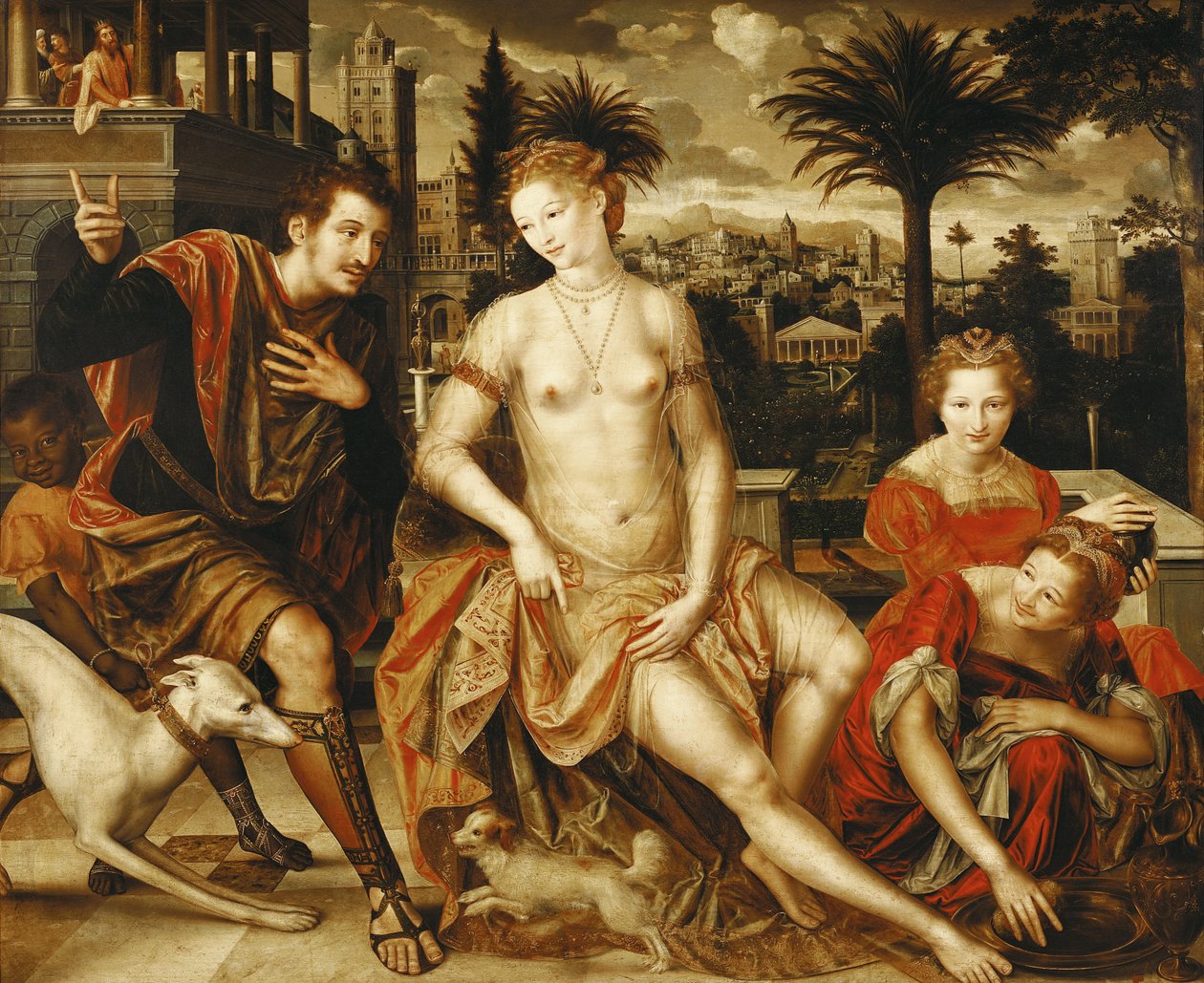 Davide e Betsabea, 1562 da Jan Massys or Metsys