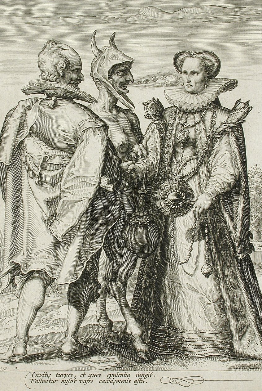 Matrimonio per denaro, Tavola 2 della Trilogia del Matrimonio da Jan Saenredam