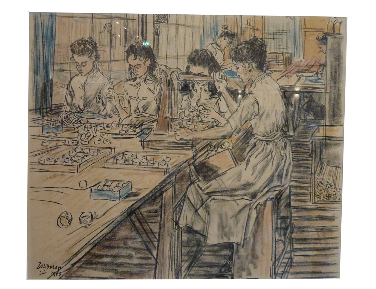 Nachtlichten 1 di 12 litografie che Toorop ha realizzato sulla fabbricazione delle candele da Jan Toorop