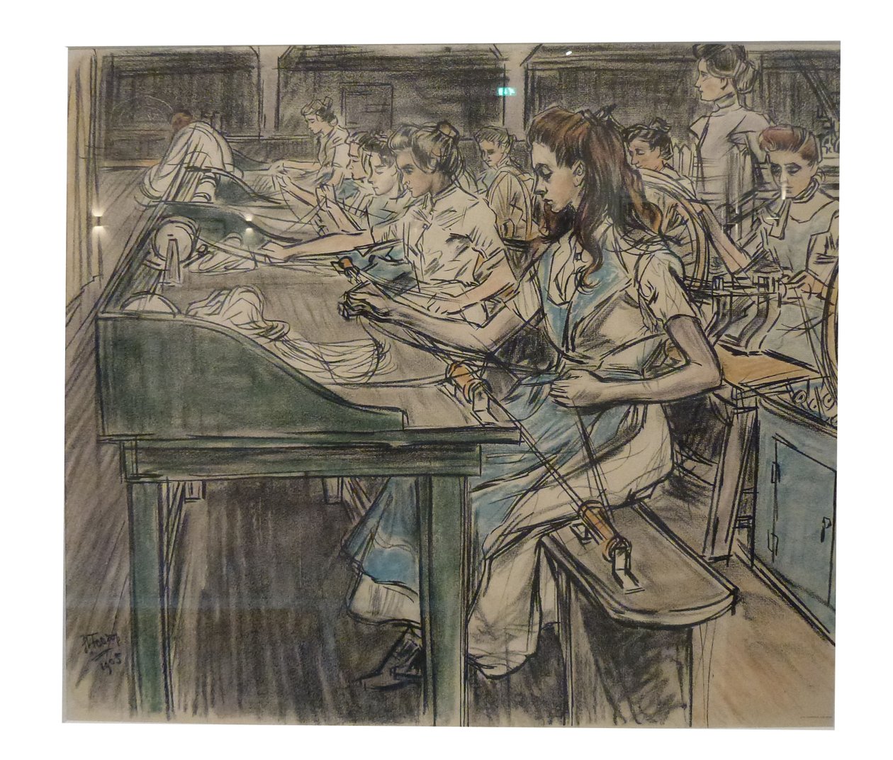 Pitpluizers 1 di 12 litografie che Toorop fece sulla fabbricazione delle candele da Jan Toorop