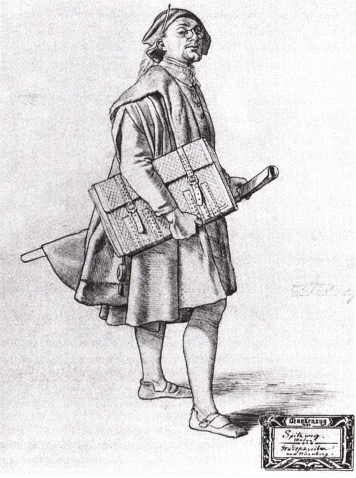 Spitzweg come scrivano della città di Norimberga da Jan Vermeer van Delft