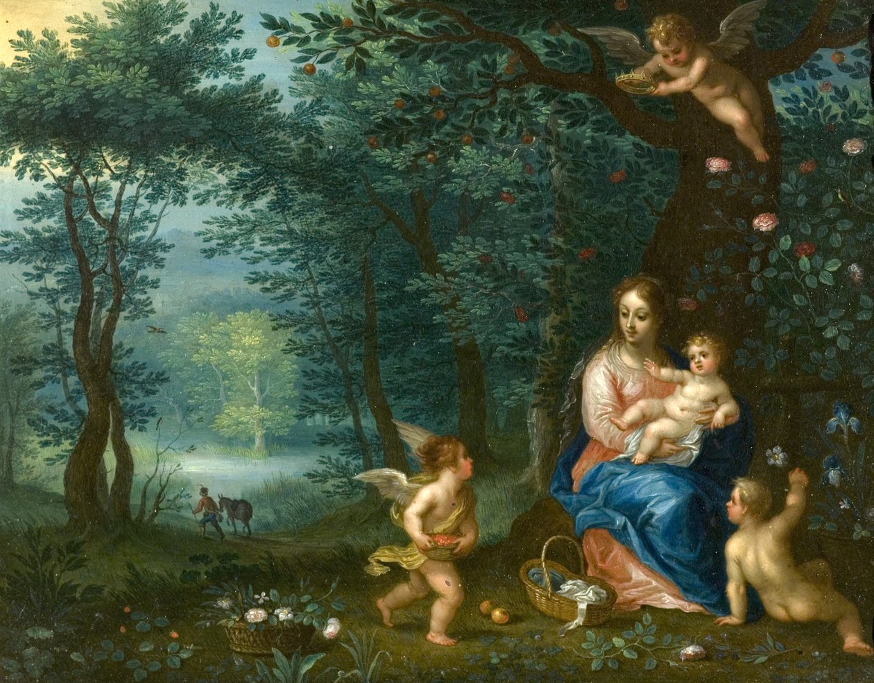 Il riposo durante la fuga in Egitto, primi anni 1600 da Jan and Balen Brueghel