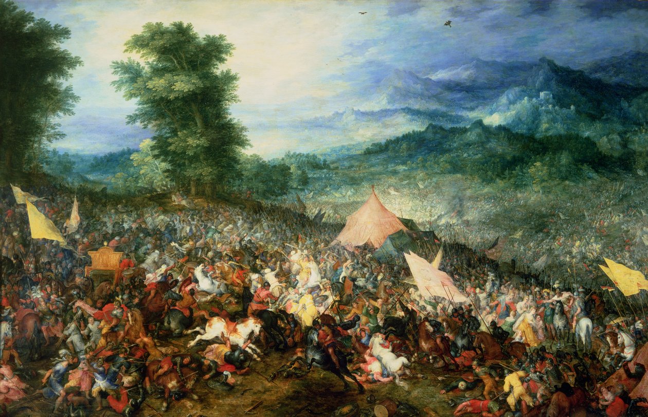 La battaglia di Arbelles, o la battaglia di Isso, 1602 da Jan the Elder Brueghel