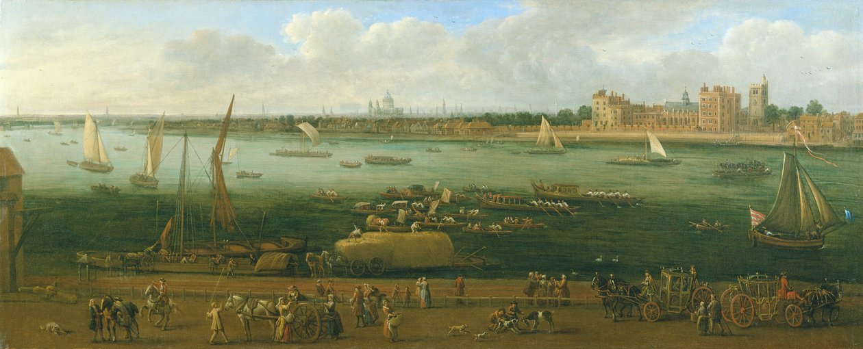 Una vista panoramica del Palazzo di Lambeth da Jan the Elder Griffier