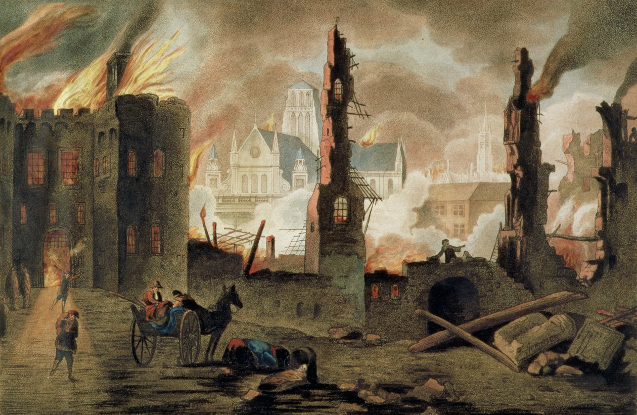 Il grande incendio di Londra nell