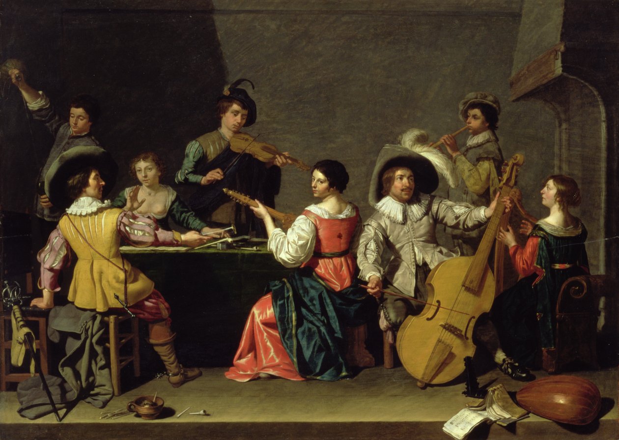 Gruppo di musicisti da Jan van Bijlert or Bylert