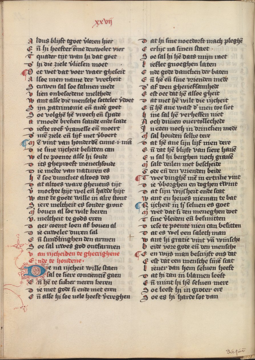 Die Dietsche Doctrinale da Jan van Boendale  