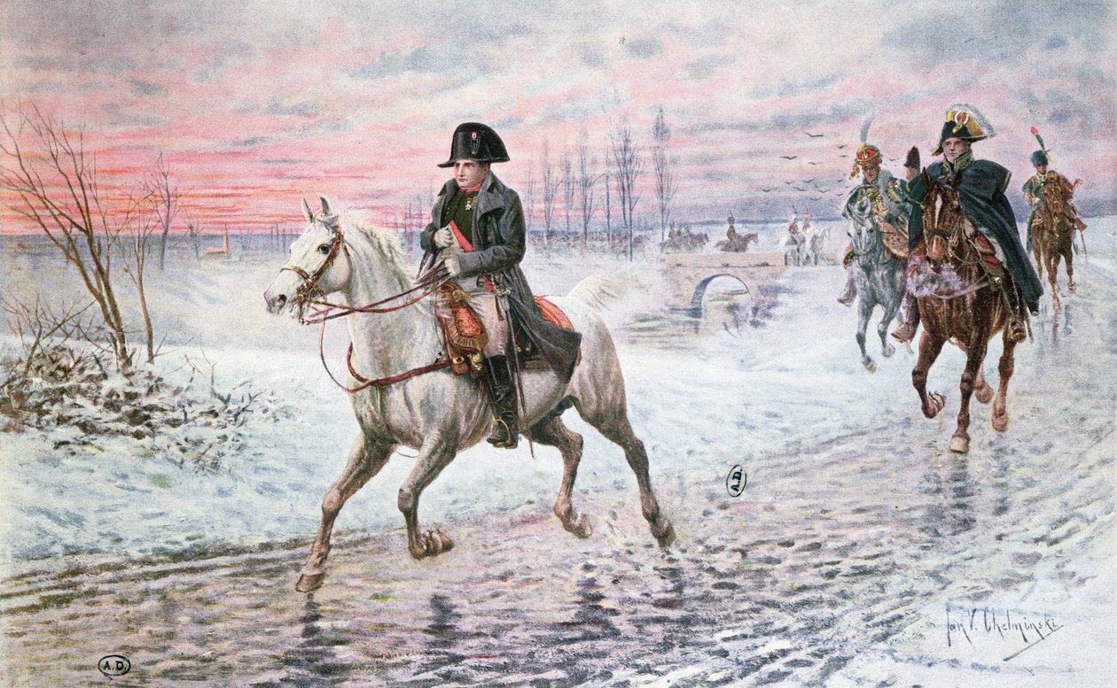 Napoleone nella ritirata da Mosca nel 1812 da Jan van Chelminski