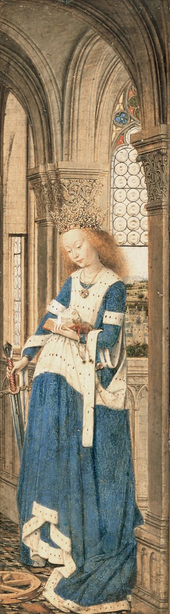 Trittico di Maria e Bambino, San Michele e Santa Caterina da Jan van Eyck