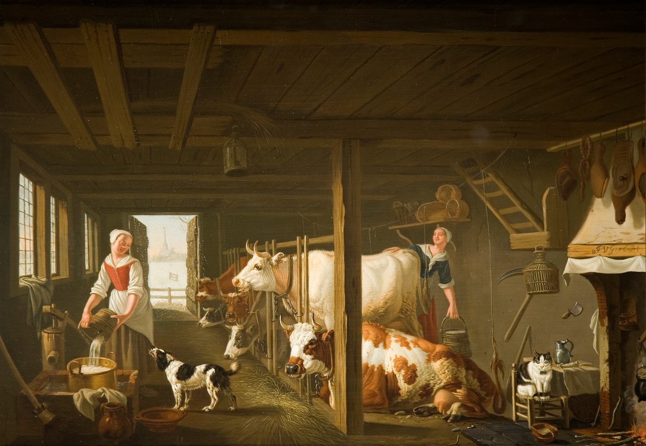 Mungitura in inverno da Jan van Gool