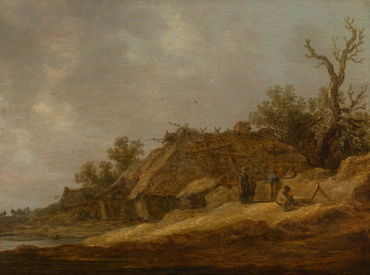 Contadini presso una fattoria in rovina da Jan Josephsz van Goyen