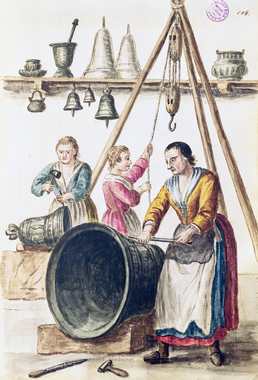 Negozio di campanari veneziani da Jan van Grevenbroeck