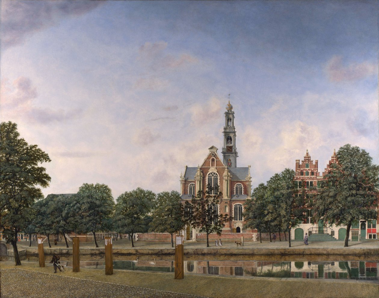 Veduta della Westerkerk, Amsterdam (c. 1660) da Jan van der Heyden