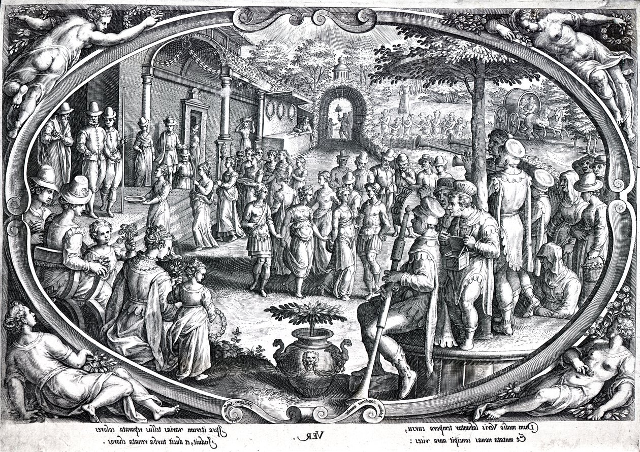 Ver, inciso da Philip Galle, c.1580 da Jan van der Straet